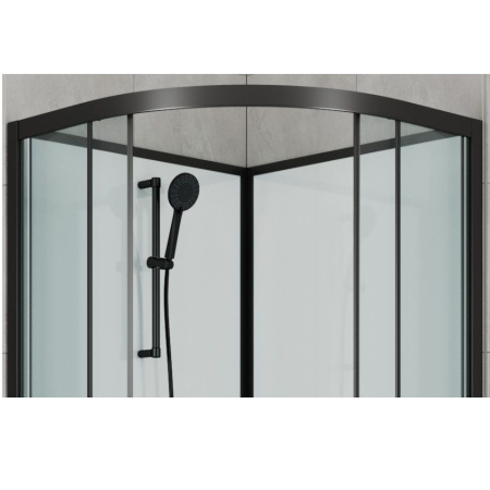 Душевая кабина BAU Nimb Black Rand 90x90х215, прозрачное закаленное стекло, черный профиль