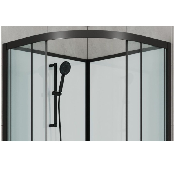 Душевая кабина BAU Nimb Black Rand 90x90х215, прозрачное закаленное стекло, черный профиль