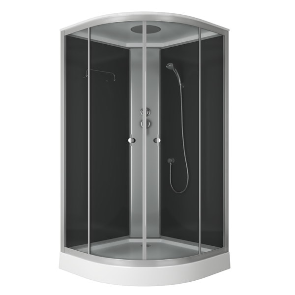 Душевая кабина BAU Dream Hit Black 90x90х215, прозрачное закаленное стекло, черная
