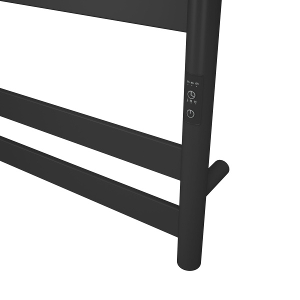 Полотенцесушитель дизайнерский электрический, профильный BAU Mix 50х80, 6 планок, универсальный, черный матовый RAL 9005