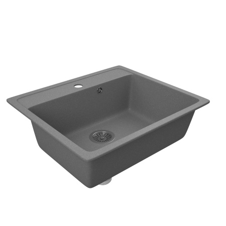 Мойка для кухни BAU Stil Gray stone 56х50, выпуск с сифоном в комплекте, серый камень