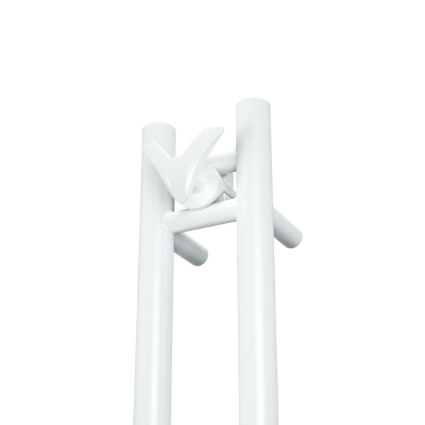 Полотенцесушитель дизайнерский электрический, BAU Stella 10х160, 2 коллектора, 2 крючка, белый полуматовый