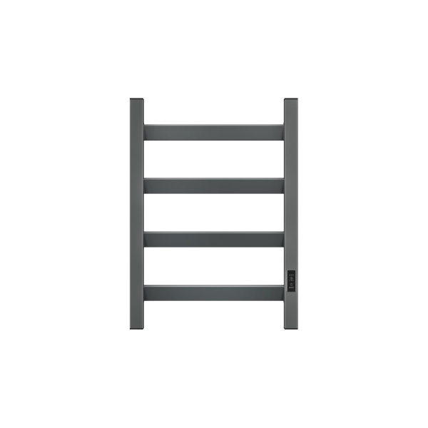 Полотенцесушитель электрический профильный BAU Hotel Veer Gun Grey 40х60, 4 планки , универсальный, темно-серый металлик