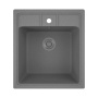 Мойка для кухни BAU Stil Gray stone 45х50, выпуск с сифоном в комплекте, серый камень