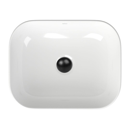 Раковина накладная прямоугольная BAU Stil 50х40 + смеситель  Hotel Black, черный и выпуск клик-клак черный