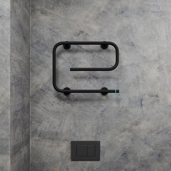 Полотенцесушитель электрический BAU E Black 41х53, черный матовый