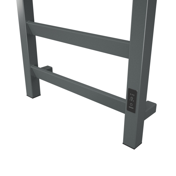 Полотенцесушитель электрический профильный BAU Hotel Veer Gun Grey 40х60, 4 планки , универсальный, темно-серый металлик