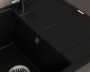 Мойка для кухни врезная кварцевая в комплекте с сифоном BAU Stil Anthracite 65х51, антрацит