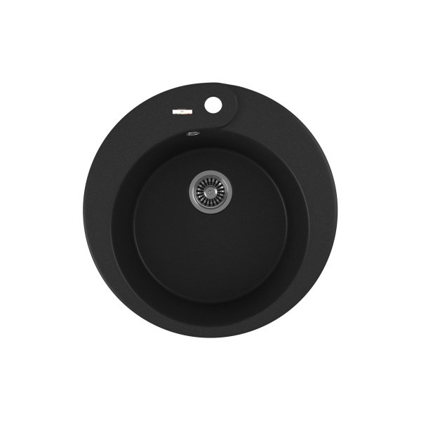 Мойка для кухни врезная кварцевая в комплекте с сифоном BAU Dream Anthracite 51, антрацит