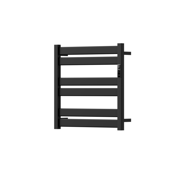 Полотенцесушитель дизайнерский электрический BAU Elite Black 53х52, подключение справа, черный матовый