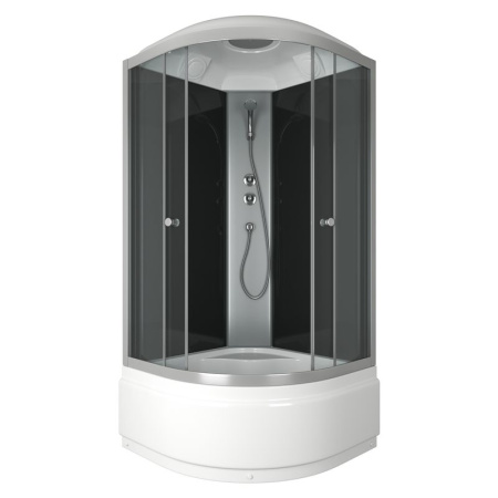 Душевая кабина с высоким поддоном BAU Dream 90x90х215, прозрачное закаленное стекло, белая