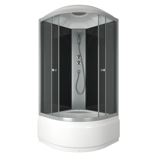 Душевая кабина с высоким поддоном BAU Dream 90x90х215, прозрачное закаленное стекло, белая