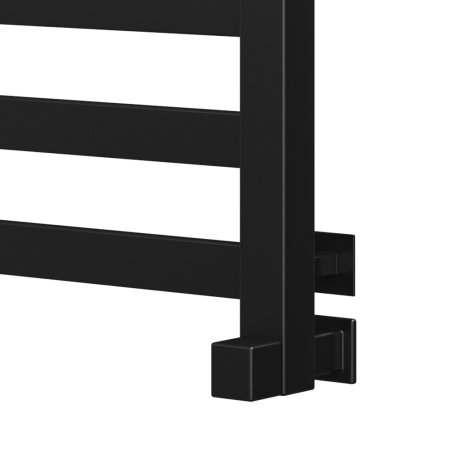 Полотенцесушитель водяной профильный Маргроид BAU В81/10 50х60, 2 вставки 3+3 размер 30*10, вентили 855-404, черный матовый RAL 9005