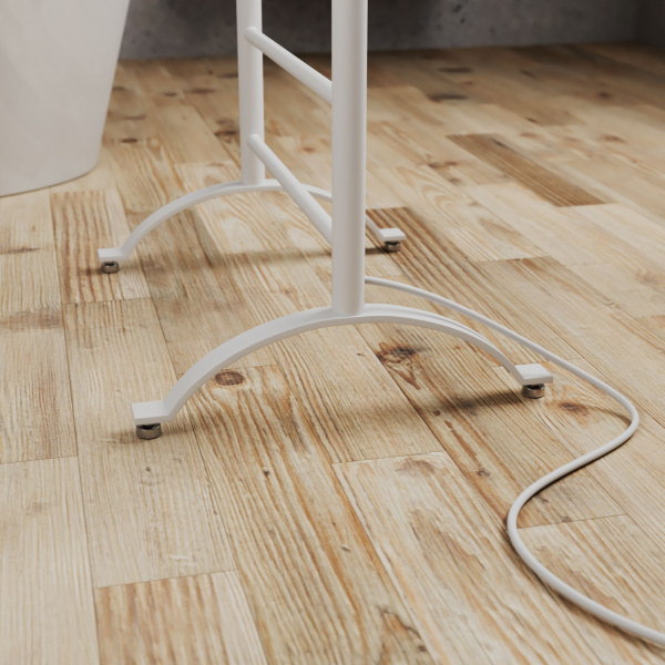 Полотенцесушитель дизайнерский электрический BAU Stil Floor White 90х50, белый матовый