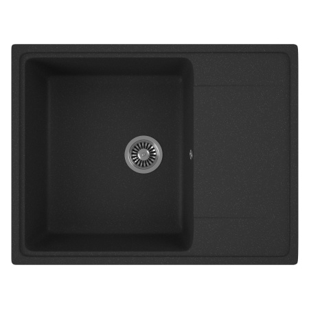 Мойка для кухни с крылом BAU Stil Pro 65х50, без выпуска, черный камень