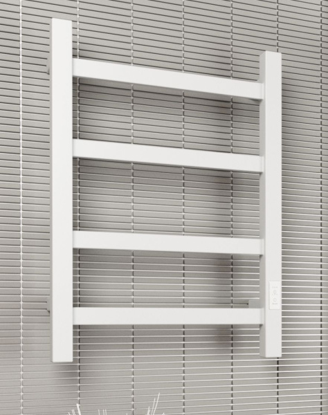 Полотенцесушитель электрический профильный BAU Hotel 40х60, 4 планки , универсальный, белый полуматовый