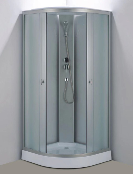 Душевая кабина BAU Dream Hit Black 100x100х215, прозрачное закаленное стекло, белая