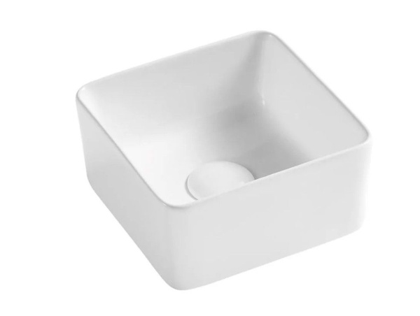 Тумба с раковиной и выпуском (Тумба Bau Dream Blackwood 40, умывальник BAU Mini 24х24, выпуск клик клак, хром)