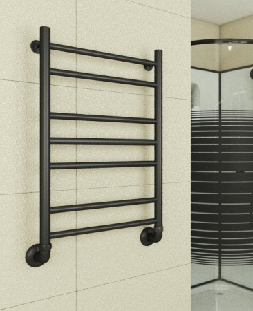 Полотенцесушитель водяной Маргроид BAU В10 50х80, П7 (2+3+2) нижнее подключение 50, черный матовый RAL 9005