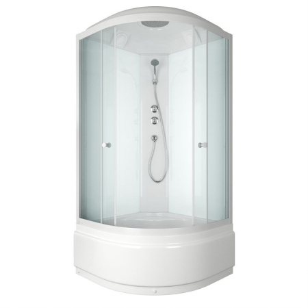 Душевая кабина с высоким поддоном BAU Dream 90x90х215, прозрачное закаленное стекло, черная