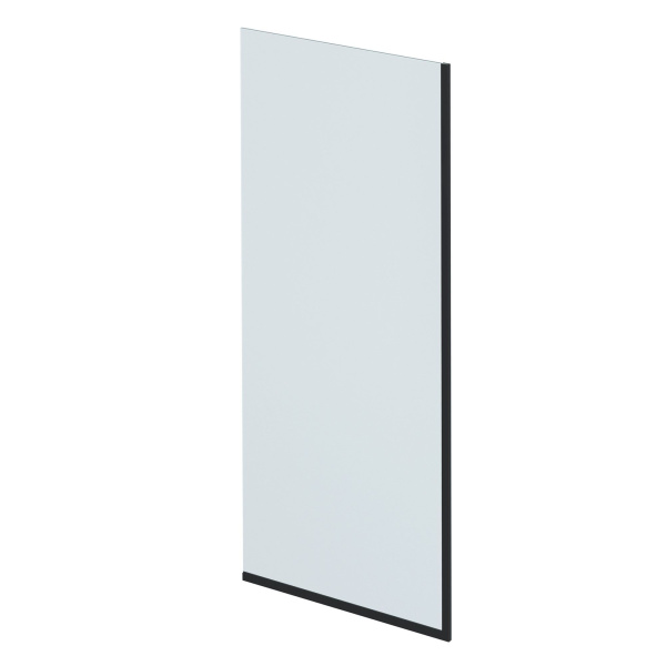 Шторка на ванну стеклянная BAU Stil Black 140х70 см прозрачное стекло, черный матовый профиль