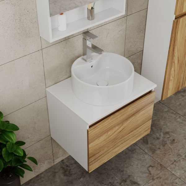 Комплект для ванной, 4 предмета (тумба Bau Dream 80 + раковина BAU Stil Pro Pro 50х40, белая + смеситель Hotel Black, выпуск клик-клак, черный)