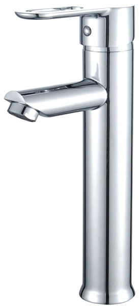 Раковина накладная со смесителем и выпуском (Умывальник BAU Mini прямоугольный, 38х24 белый + смеситель для раковины высокий Diadonna Dream, латунь, выпуск клик клак, белый)