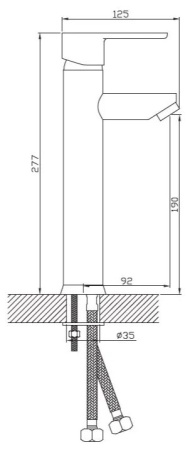 Комплект для ванной, 3 предмета (Тумба Bau Dream Blackwood 40, раковина BAU Mini 38х24, смеситель для раковины Diadonna Dream, латунь, хром)