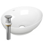 Раковина накладная овальная BAU Nimb 41х33, белая + выпуск клик-клак, хром