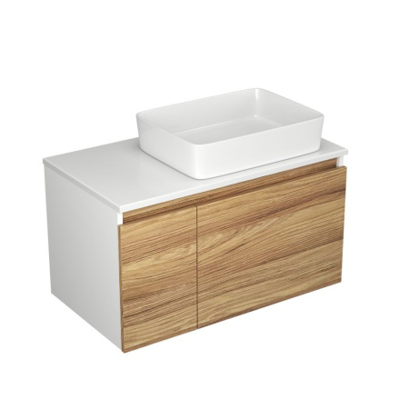 Комплект для ванной, 3 предмета (Тумба Bau Dream Blackwood 80, раковина BAU Hotel 48х37, смеситель для раковины высокий Hotel Black, черный)