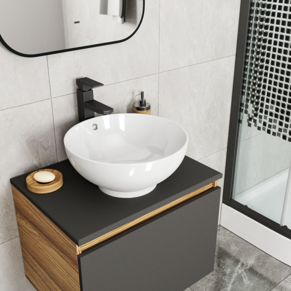 Тумба подвесная под раковину Bau Dream Blackwood 60, 1 ящик графит