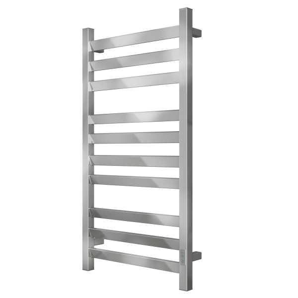 Полотенцесушитель электрический профильный BAU Hotel Veer 50х100, 10 планок, универсальный, нерж. сталь полированная