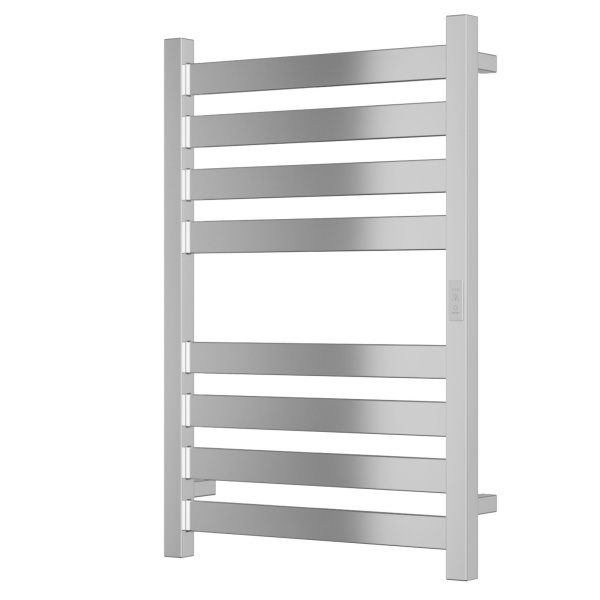 Полотенцесушитель дизайнерский электрический, профильный BAU Elite 50х80, 8 планок, универсальный, нерж. сталь полированная