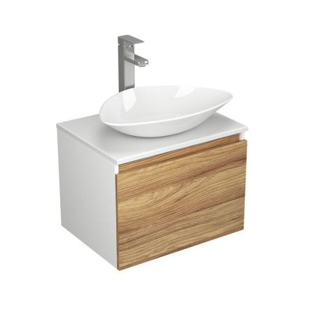 Комплект для ванной, 3 предмета (Тумба Bau Dream Blackwood 60, раковина BAU Triangle 59х39, смеситель для раковины Potato Hotel, хром)