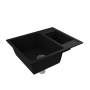 Мойка для кухни оборачиваемая полуторная чаша BAU Stil Black coal 60х50, выпуск с сифоном в комплекте, черный уголь