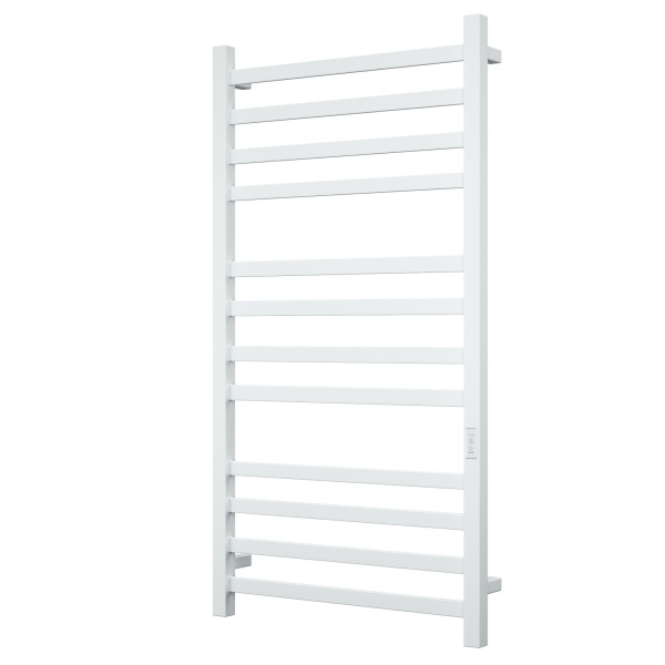 Полотенцесушитель электрический профильный BAU Hotel 60х120, 12 планок, универсальный, белый полуматовый