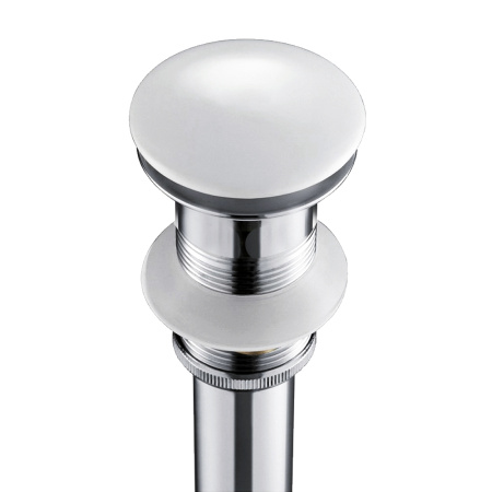 Раковина напольная с металлическими ножками и выпуском (BAU Omega белая + смеситель Dream, выпуск клик-клак белый)