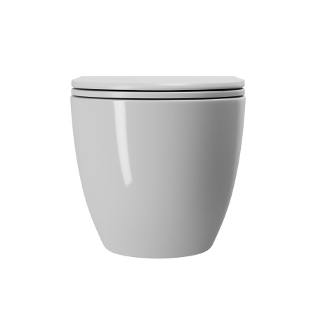 Унитаз подвесной безободковый вихревой Bau Dream Hurricane, быстросъемное тонкое сиденье дюропласт микролифт