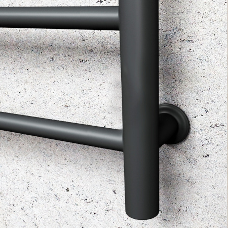 Полотенцесушитель водяной Маргроид BAU В10 50х80, П7 (2+3+2) боковое подключение 50, черный матовый RAL 9005