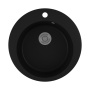 Мойка для кухни BAU Dream Black coal D 50, выпуск с сифоном в комплекте, черный уголь