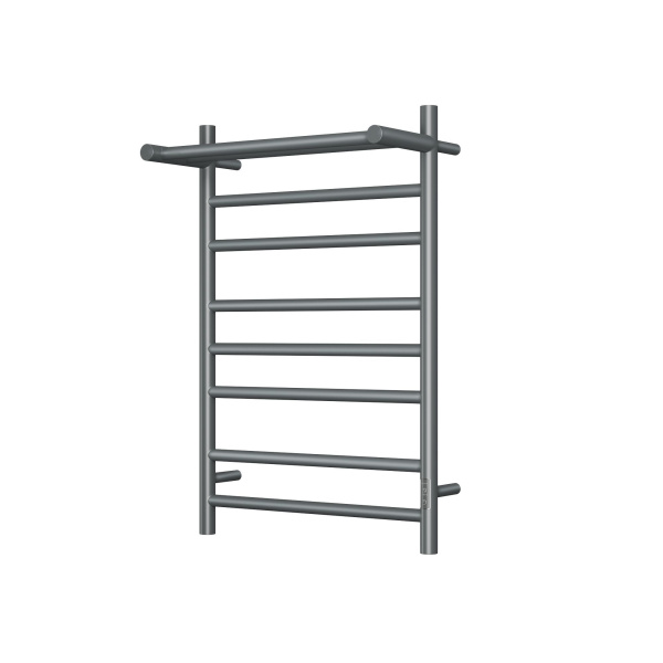 Полотенцесушитель электрический с полкой Маргроид BAU В10 50х80 Gun Grey П7 темно-серый металлик с таймером с таймером справа