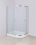 Душевой уголок BAU Dream Hit с поддоном 120x85х195, прозрачное закаленное стекло, хромированный профиль, левая