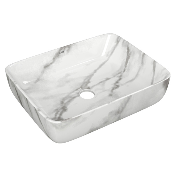 Комплект для ванной, 3 предмета (тумба Bau Dream Blackwood 80 + раковина BAU Hotel 48х37, мрамор, смеситель высокий Hotel Still)