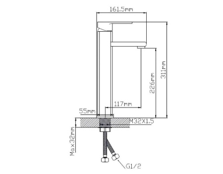 Комплект для ванной, 3 предмета (Тумба Bau Dream Blackwood 80, раковина BAU Dream круглая D41, смеситель для раковины Potato Hotel, хром)