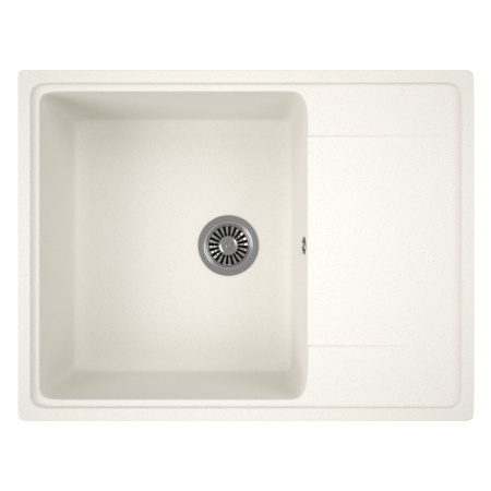 Мойка для кухни с крылом BAU Stil Pro 65х50 без выпуска, белый песок