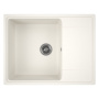 Мойка для кухни с крылом BAU Stil Pro 65х50 без выпуска, белый песок