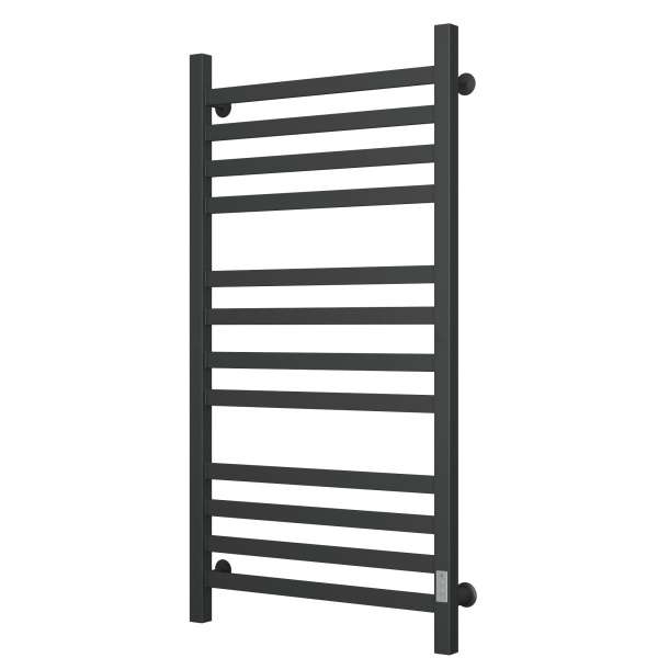 Полотенцесушитель электрический профильный Маргроид BAU В81/10 60х120, 3 вставки 4-4-4, черный матовый RAL 9005 с таймером справа