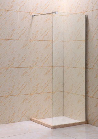 Душевая перегородка BAU Stil 190х90 см прозрачное стекло 6 мм, хромированный профиль