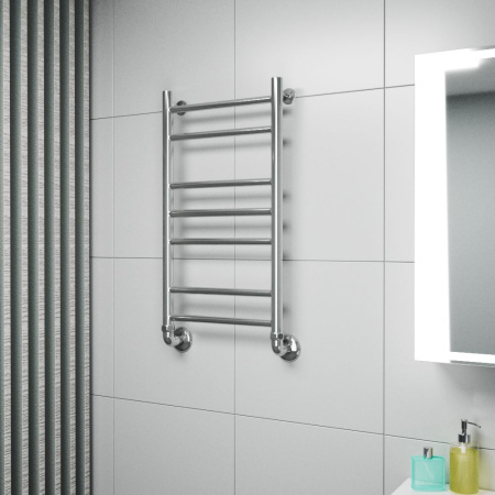 Полотенцесушитель водяной Маргроид BAU В10 40х80, П7 (2+3+2) нижнее подключение 40, хром