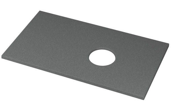 Столешница кварц под накладную раковину BAU Hotel 80 с кронштейнами, серый металлик - MRY0014